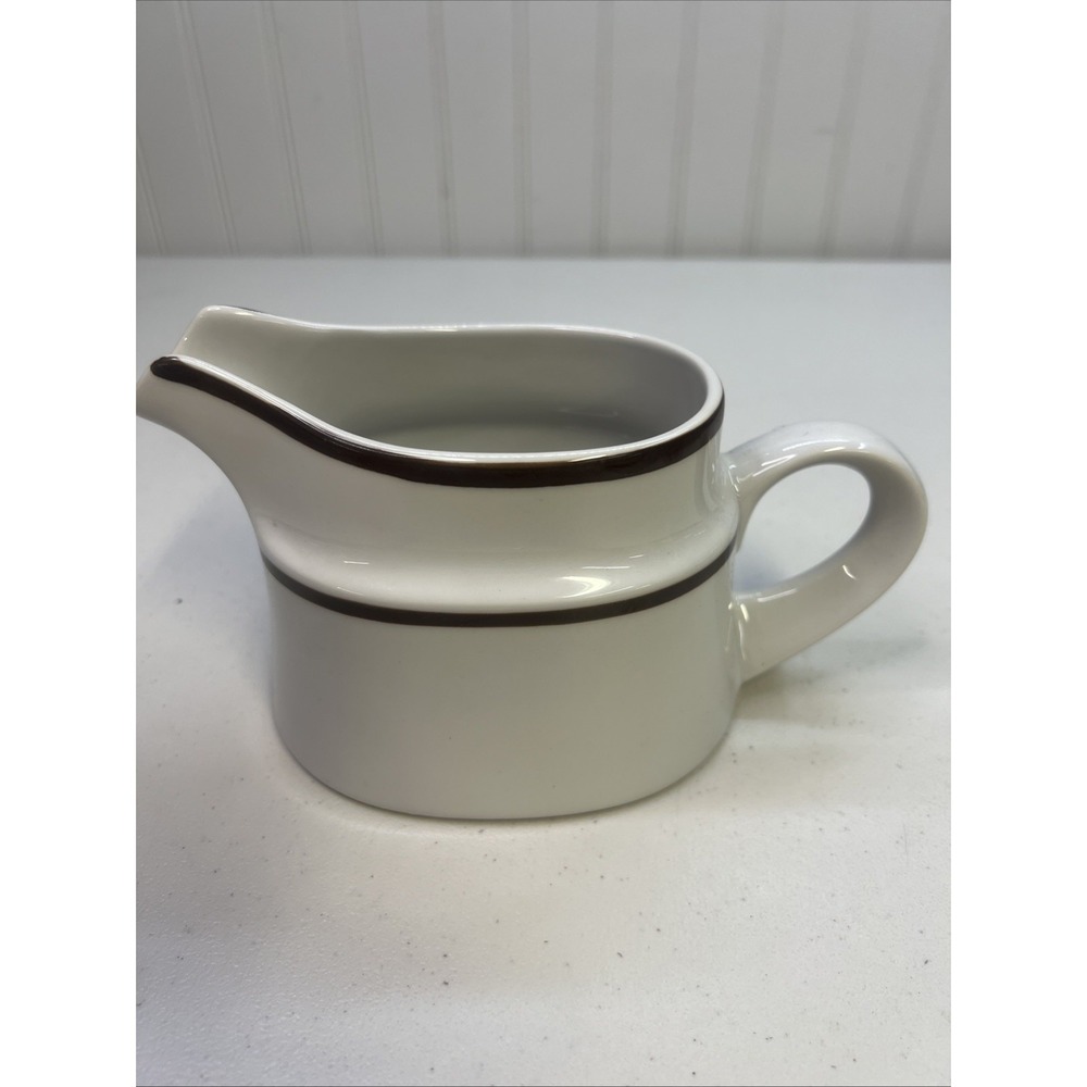 Noritake Primastone Tundra Gravy Boat, Brown Trim